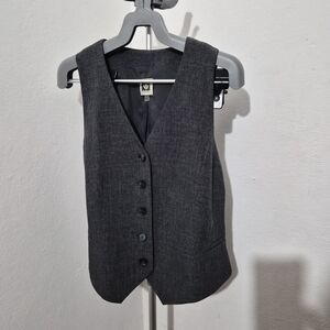 Anne Klein Charcoal Gray Vest